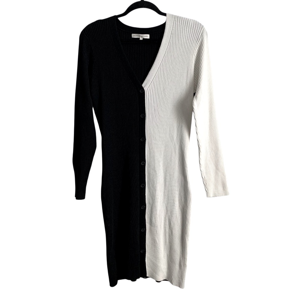 Madison + Hudson Colorblock Ribbed Knit Sweater Dress